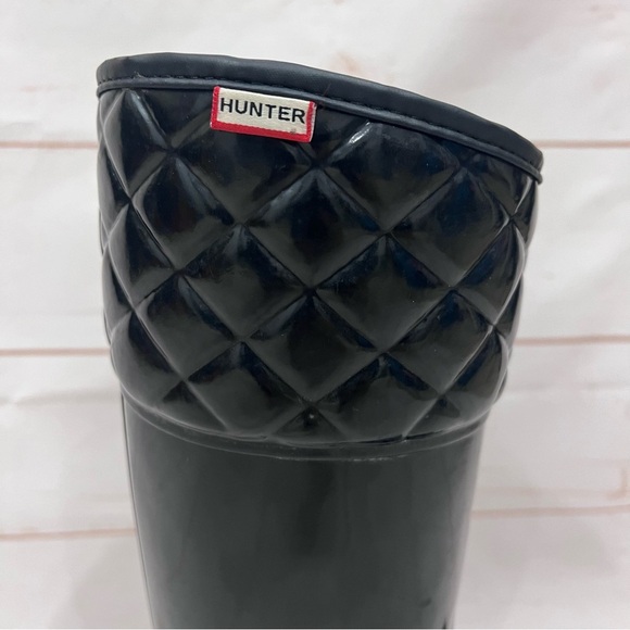 Hunter Black Quilted Asymmetrical Rigley Waterproof
Tall Rain Boots - Picture 7 of 12